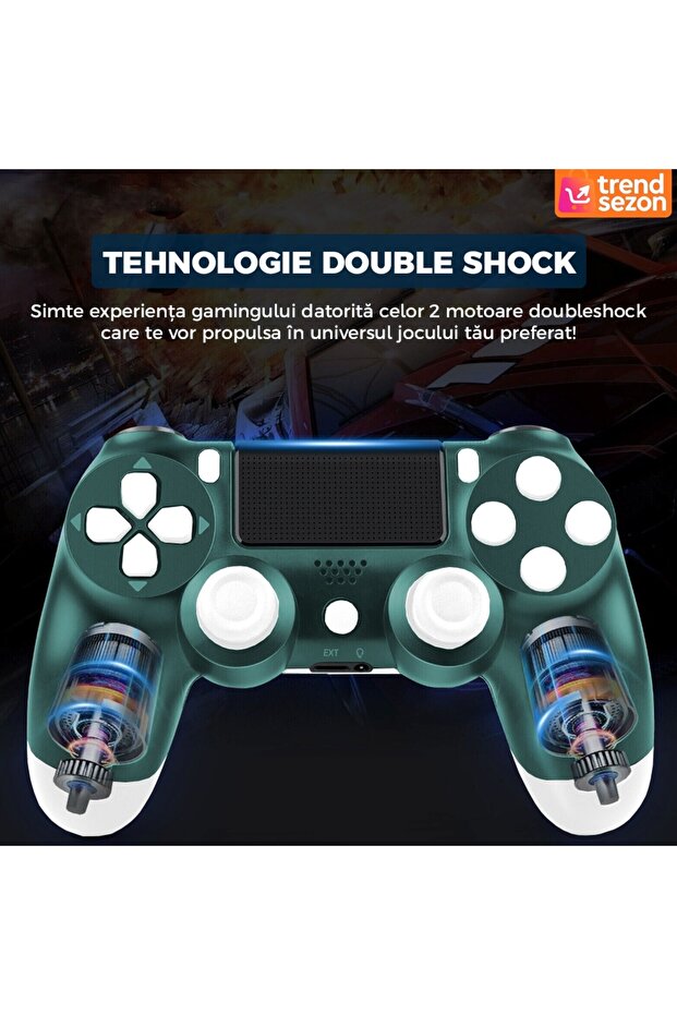PS4 Green/White Controller - 4