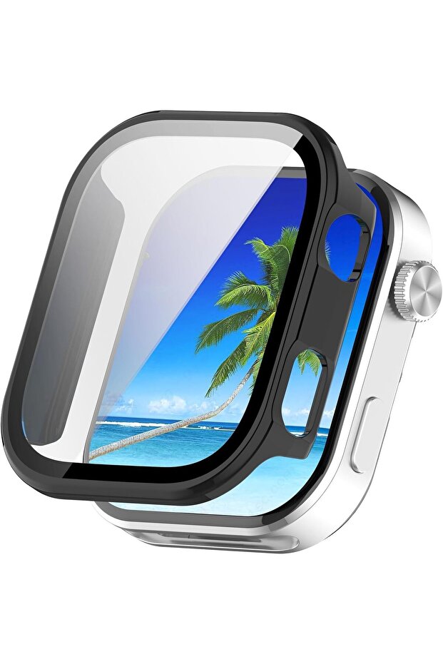 حافظة حماية متوافقة مع ساعة Xiaomi Redmi Watch 6 وحافظة Redmi 6 الصلبة المصنوعة من البولي كربونات وواقي الشاشة