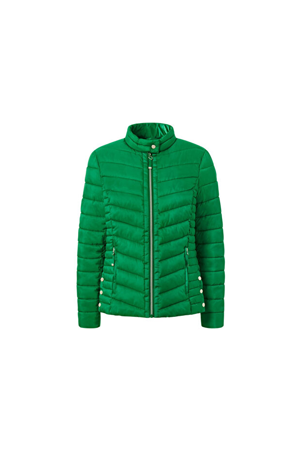 Kadın Kapitone Ceket, Yeşil - 3