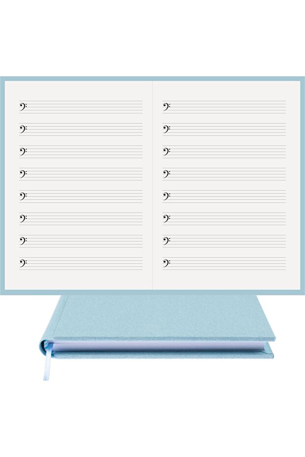 Music Notebook (F Key) 100% Handmade, Hand-Sewn, 2026 Special Collection, Viscose Fabric – A/5