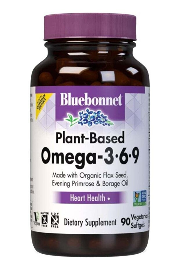 Blue Bonnet Plant Based Omega 3-6-9 Softgel Capsules