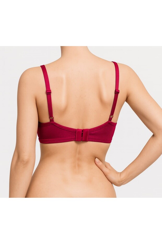 حمالة صدر مبطنة بنمط أساسي باللون العنابي 260 - 2