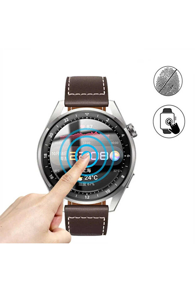 Huawei Watch 3 Pro Sys Pmma Pet Screen Protector - Black - 3