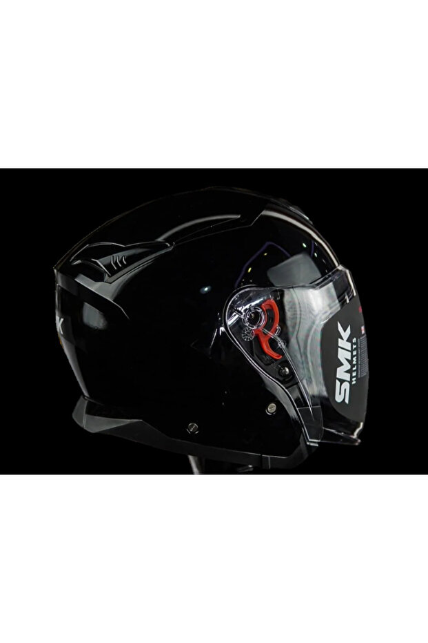 خوذة GTJ سوداء لامعة صلبة - 2