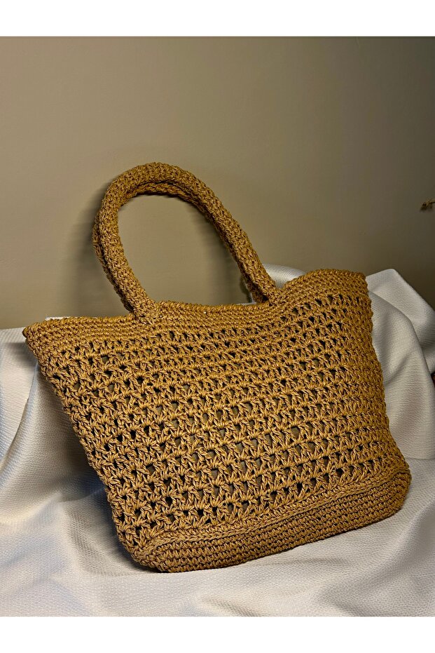 Örme Tarçın Çanta - 1
