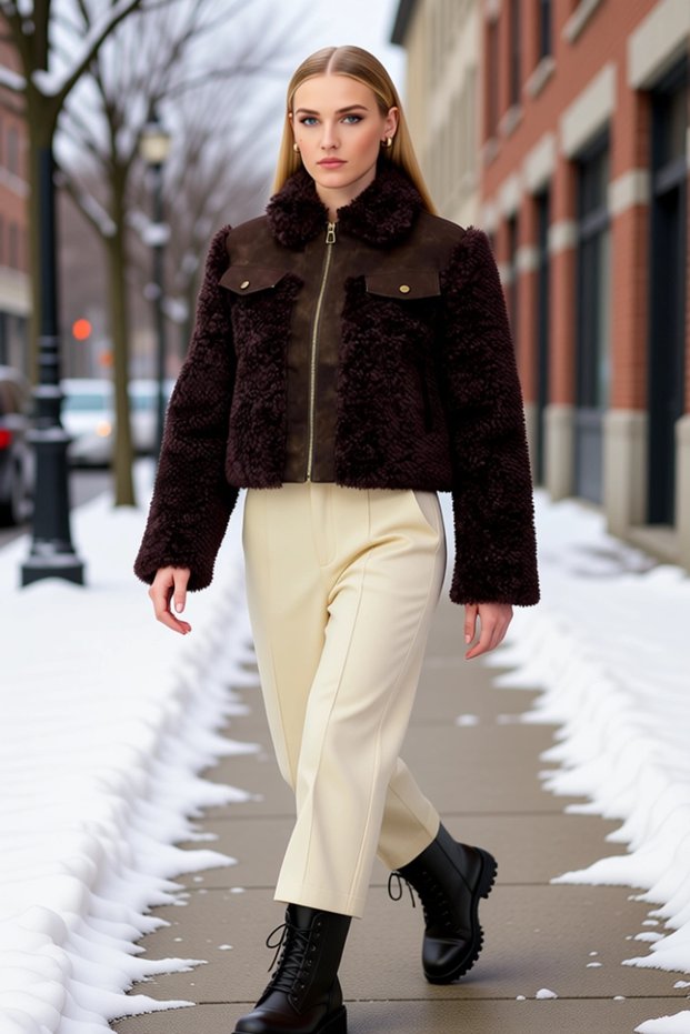 Women's Jacket Collar Long Sleeve Standard Sleeve Thick Faux Fur Functional Durable Quality Sports