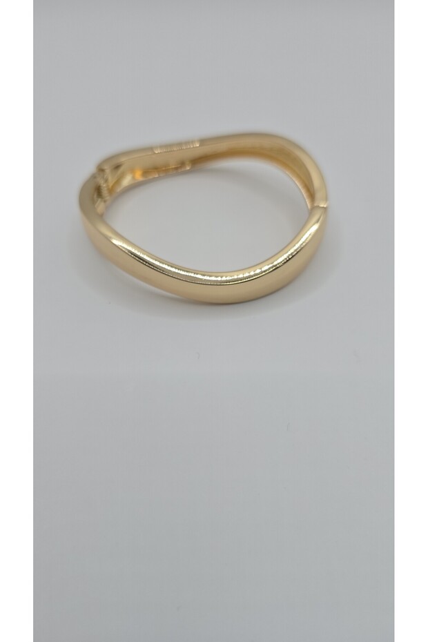 Stainless Steel Gold Color Square Model Handcuff Bracelet