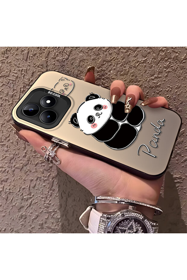 غطاء سيليكون متوافق مع هاتف Realme Note 50 بنمط الباندا اللطيف، حافظة مقاومة للصدمات - 2