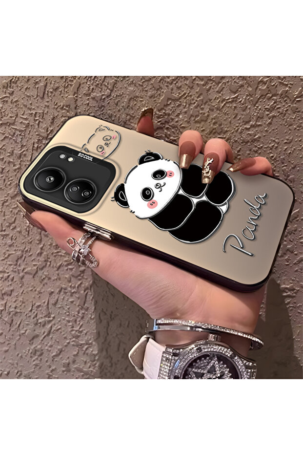 غطاء سيليكون متوافق مع هاتف Xiaomi Poco C65 بنمط الباندا اللطيف، حافظة مقاومة للصدمات - 2