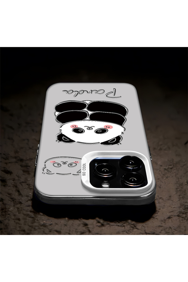 غطاء سيليكون متوافق مع هاتف iPhone 16e بنمط الباندا اللطيف ومقاوم للصدمات - 7