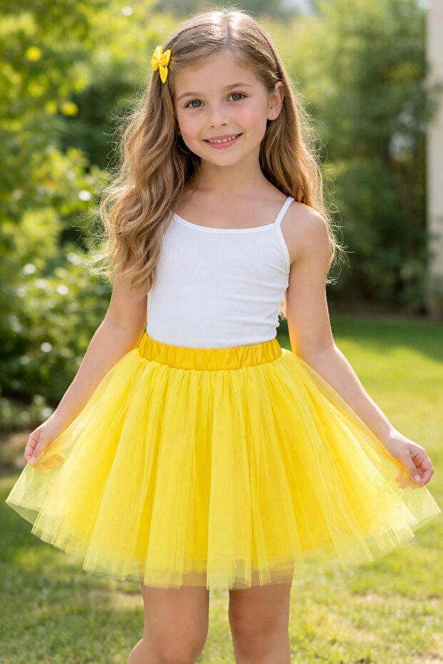 Kız Çocuk Kabarık TÜTÜ ETEK 23 Nisan 29 Ekim Kostüm - 1