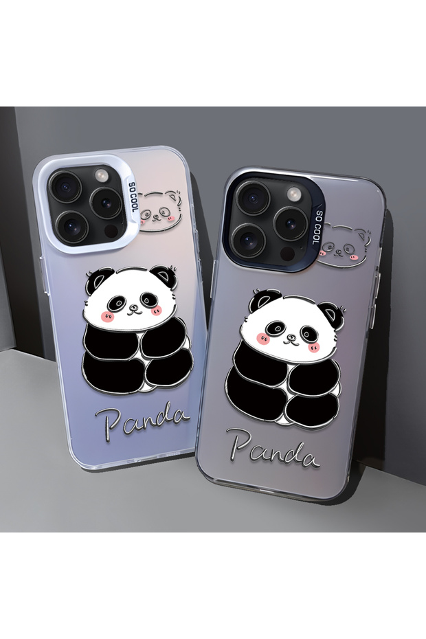غطاء سيليكون متوافق مع هاتف iPhone 16e بنمط الباندا اللطيف ومقاوم للصدمات - 8