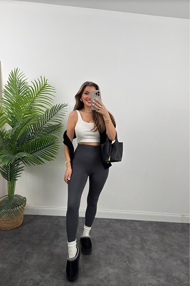 Firming Shaping / Sculpting Fleece-Lined High Waist Leggings
