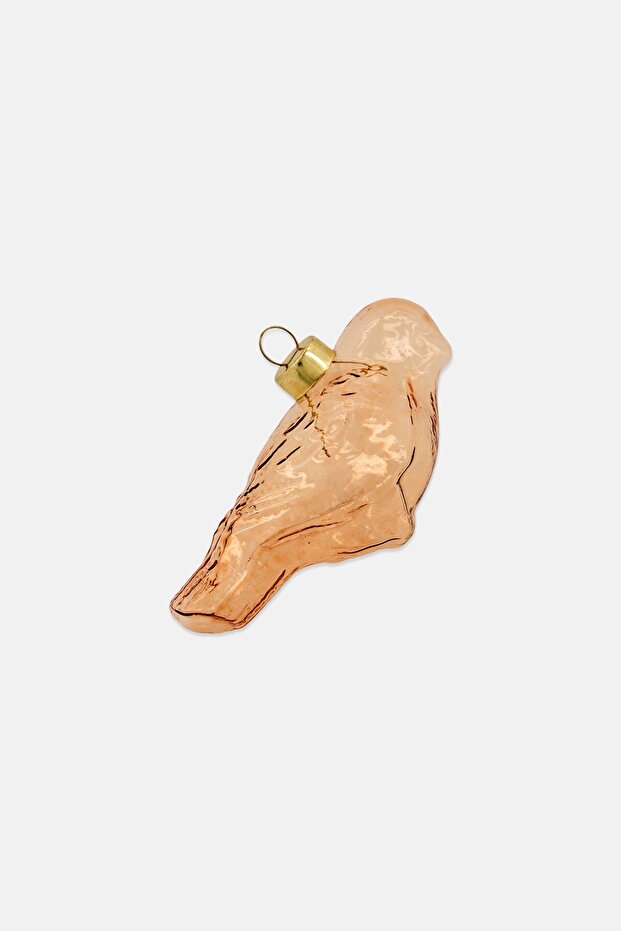 Hanging Glass Bird, Light Brown