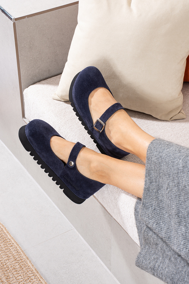 Ottawa Genuine Leather Cork Sole Orthopedic Women's High Eva Ballerinas
