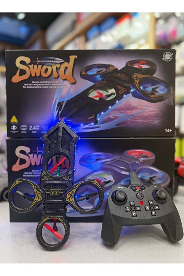 Remote Control Flying Sword Toy for Kids – Rechargeable LED Hovering Blade with Easy Contr