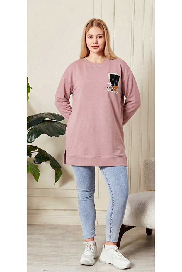 Women's Powder Floral Patterned Tunic