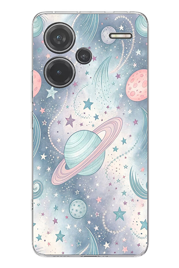 حافظة سيليكون ناعمة ملونة متوافقة مع Redmi Note 13 PRO PLUS مطبوع - 1