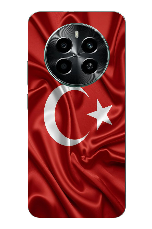 حافظة سيليكون متوافقة مع علم تركيا مطبوع لهاتف Realme 12 PRO-PRO PLUS - 1