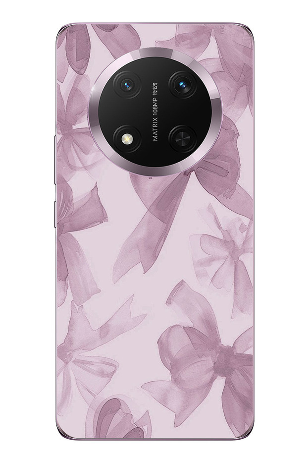 حافظة سيليكون متوافقة مع هاتف Honor Magic 7 Lite باللون البنفسجي مطبوع - 1