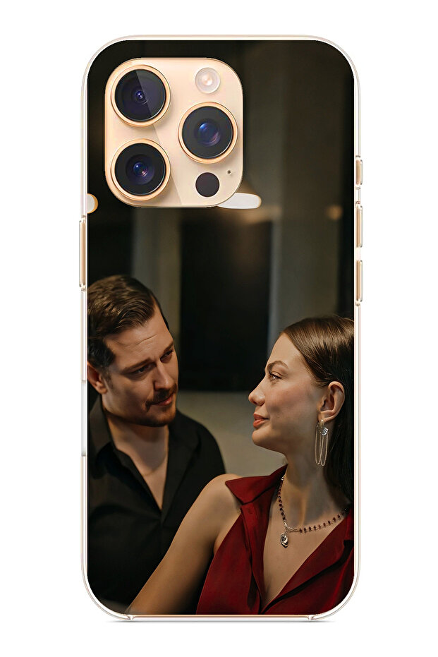 حافظة سيليكون متوافقة مع هاتف iPhone 16 PRO - Eşref وNisan مطبوع - 1