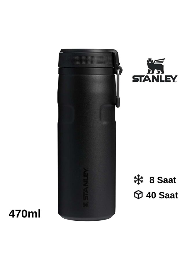 The Iceflow Twist Flip Thermos 0.47 Lt Thermos Mug Camping Flask Black