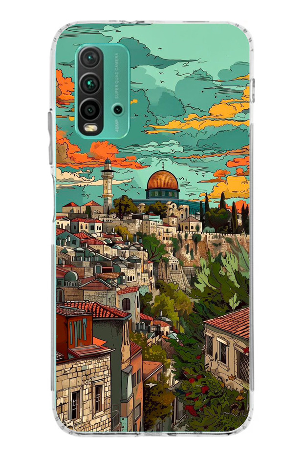 Redmi 9T-Poco M3 Compatible Free Palestine and Dome of the Rock Printed Silicone Case