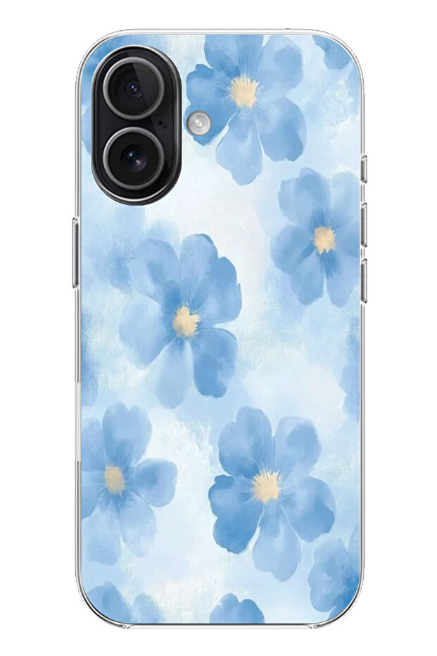 حافظة سيليكون متوافقة مع هاتف iPhone 17 باللون الأزرق مطبوع - 1