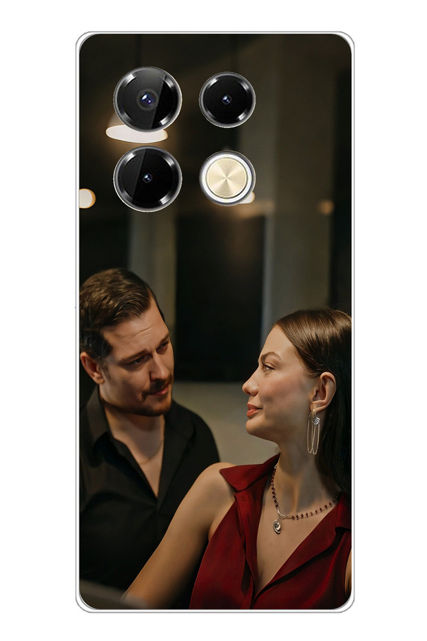 حافظة سيليكون متوافقة مع هاتف Infinix Note 40 PRO - Eşref وNisan مطبوع - 1