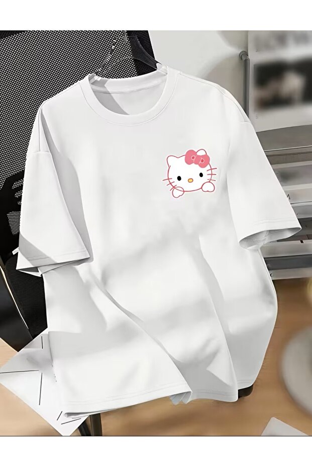 Hello Kitty Patterned Print T-Shirt - 1