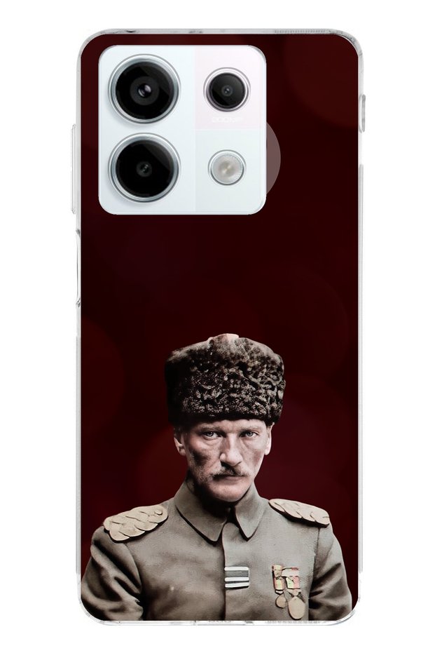 Redmi Note 13 Pro 5g Compatible Moon Star and Commander Ataturk Printed Silicone Case