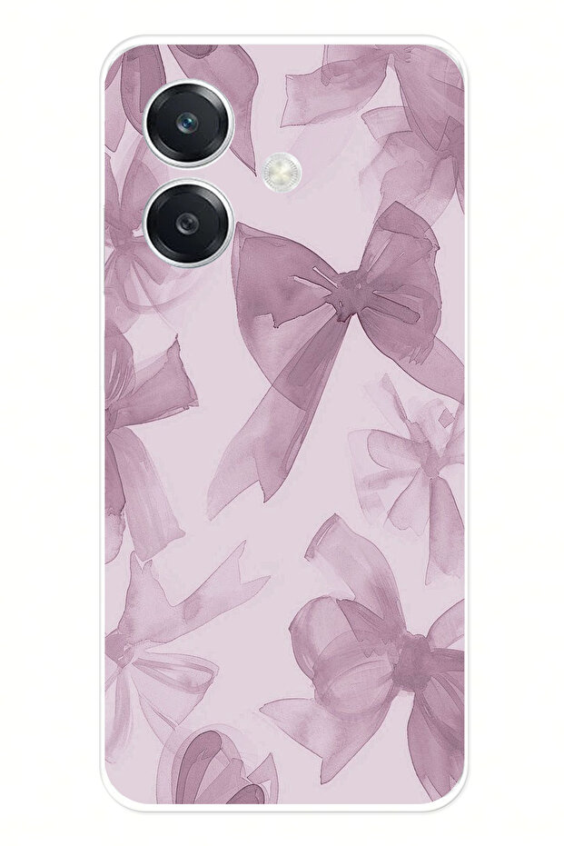 حافظة سيليكون متوافقة مع هاتف OPPO A3 باللون البنفسجي مطبوع - 1