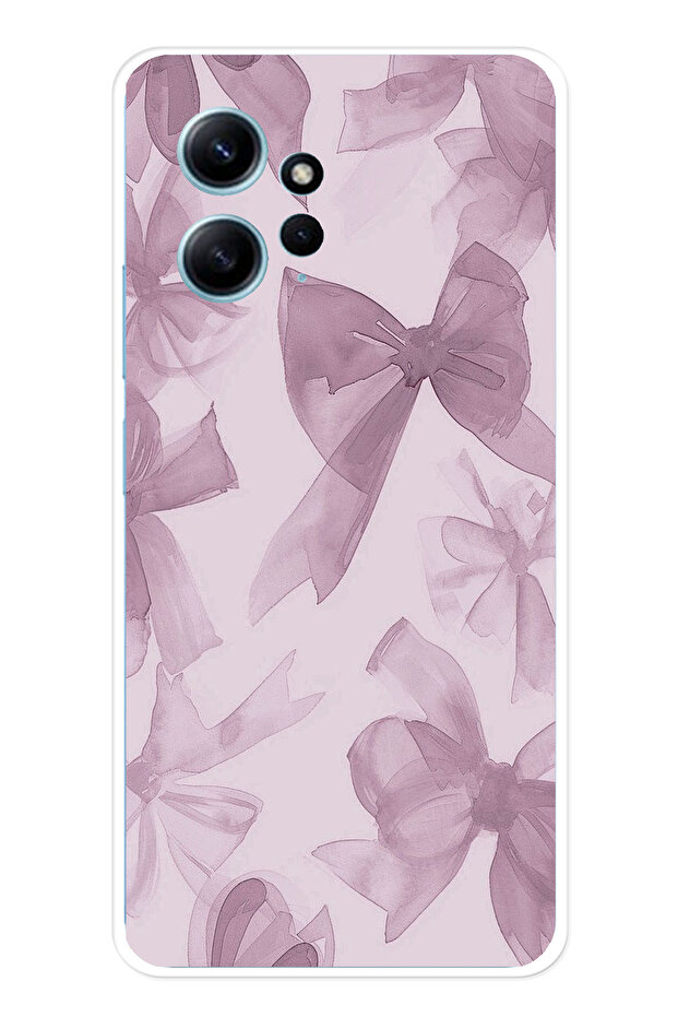 حافظة سيليكون متوافقة مع هاتف Redmi Note 12 4G باللون البنفسجي مطبوع - 1