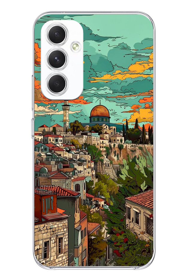Samsung Galaxy A54 Compatible Free Palestine and Dome of the Rock Printed Silicone Case