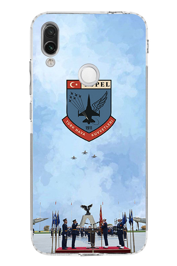 حافظة سيليكون متوافقة مع طيران القوات الجوية التركية مطبوع لهاتف Redmi Note 7-7 PRO - 1