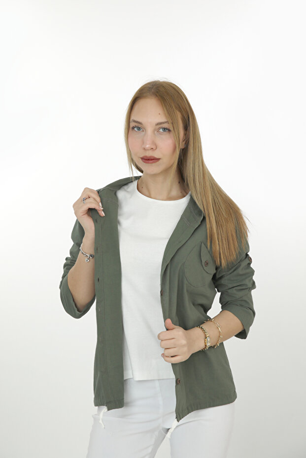 Hooded 100% Cotton Shirt