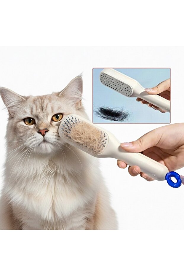 1Pc Magic Retractable Cat Comb Self Cleaning Cat Brush Easy Cleaning Brush