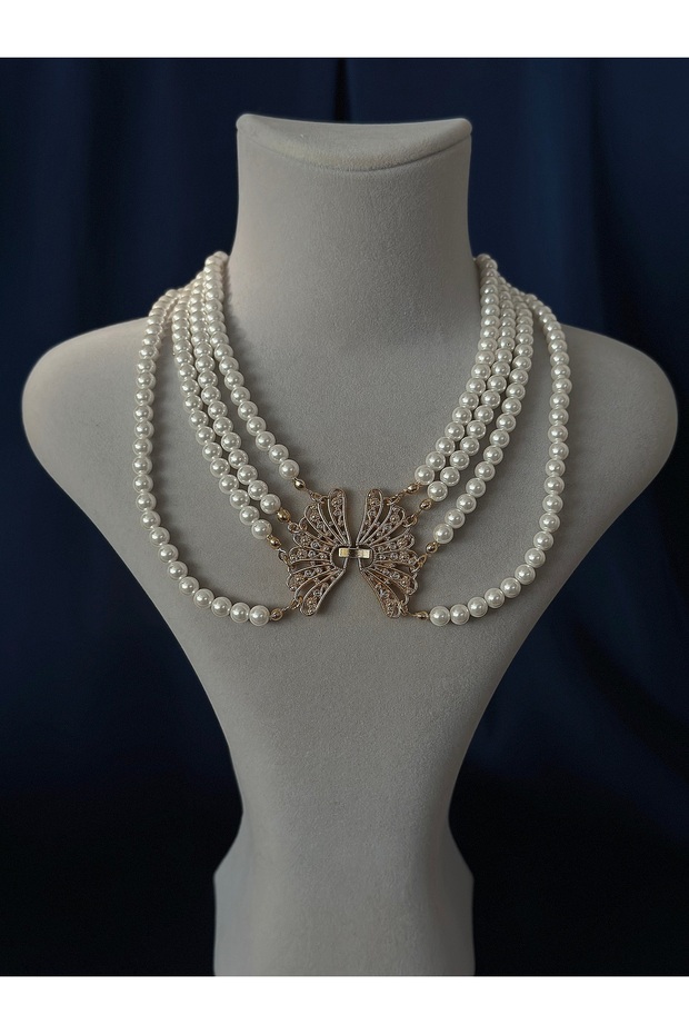 Multi-Row Pearl Necklace