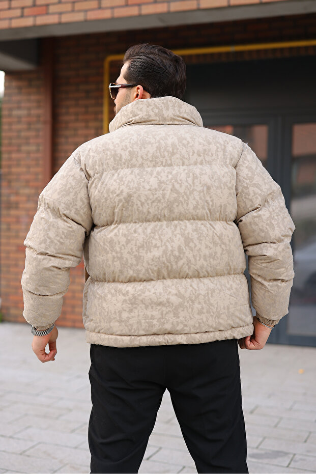 Men's Patterned Winter Inflatable Coat - 4
