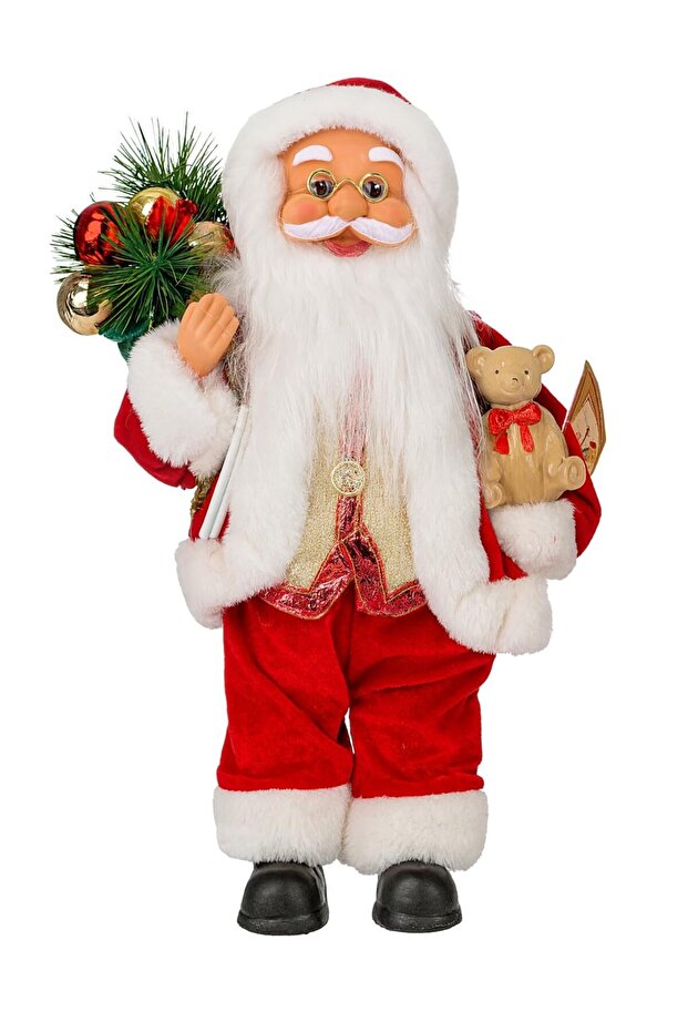 1 piece christmas santa claus tree ornament with christmas candy 30 cm
