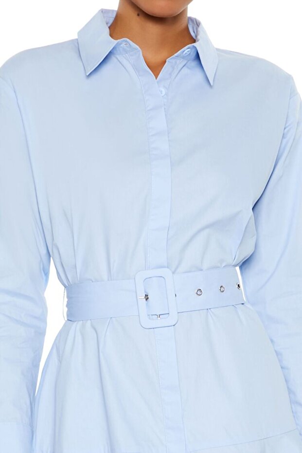 Kemer Detaylı Mini Elbise - 7