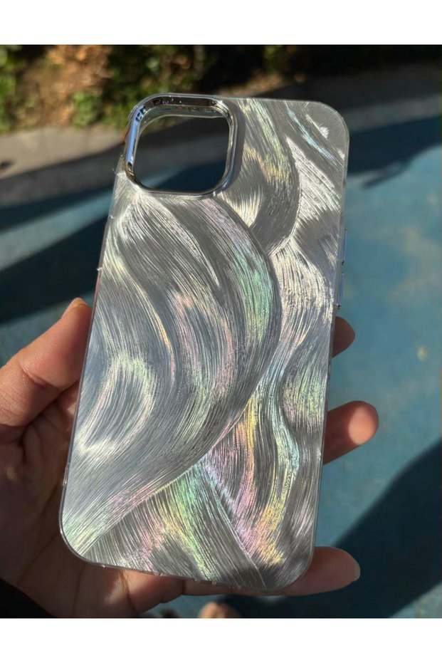 iPhone 11 - Feather Pattern Shiny Aurora Cover Sides Transparent Soft Phone Case