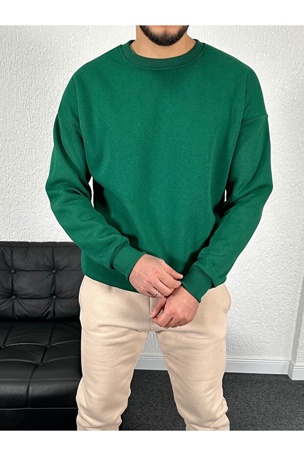 سويت شيرت بقلنسوة بثلاثة خيوط - 1