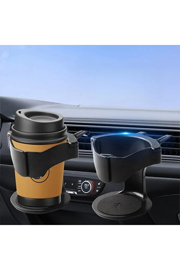 Red Car Air Vent Drink Cup Bottle Holder Auto Drink Rack Stand for Water Bottles & Ashtray Multifunc
