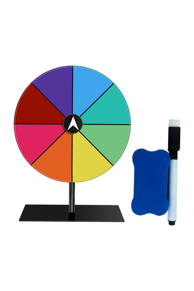 Tabletop Prize Turntable Set with Erasable Pen Eraser Roulette Wheel for Pub Gatherings Promotion...