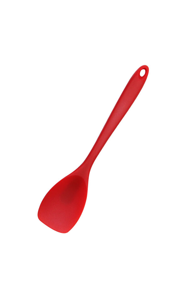 Red Food Grade Silicone Spoon Spatula Heat Resistant Cooking Spoon Flexible Nonstick Baking Scraper