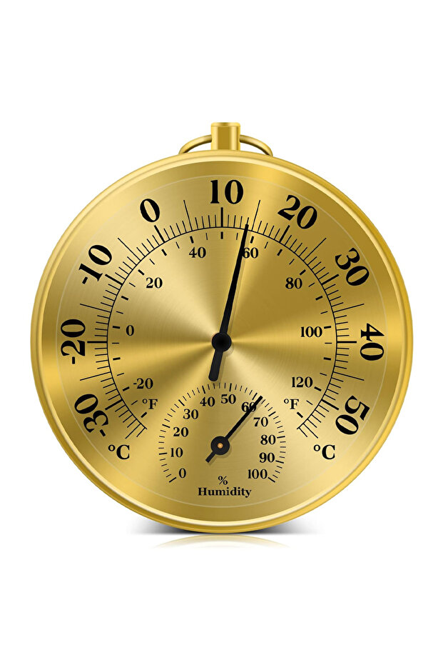10CM Wall Thermometer Hygrometer Decorative Analog Thermo-hygrometer Temperature and Humidity Gau...