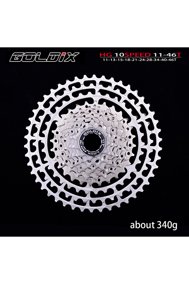 10S 11-46T Silver GOLDIX Ultralight MTB Cassette CNC 10/11/12Speed 46-52T HG Freewheel for SHIMANO D
