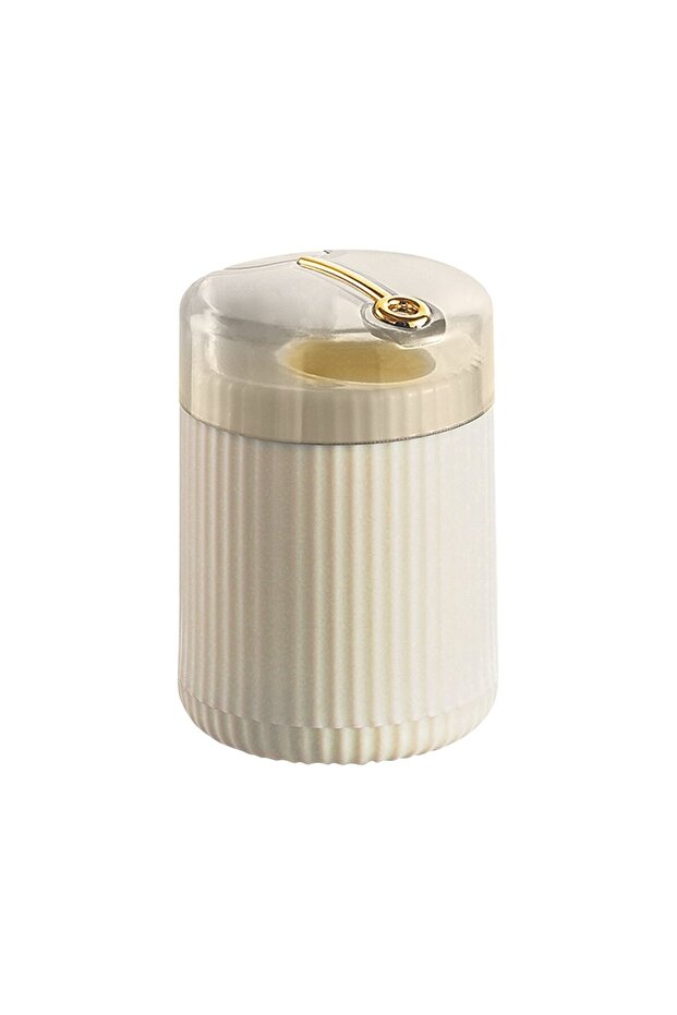One Size White Pop-Up Automatic Toothpick Dispenser Portable Plastic Toothpick Holder Container Crea
