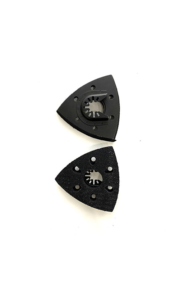 1 PC 90mm Triangular Sanding Pad 6 Holes Quick Release Universal Triangular Sand Saw Blade Woodworki